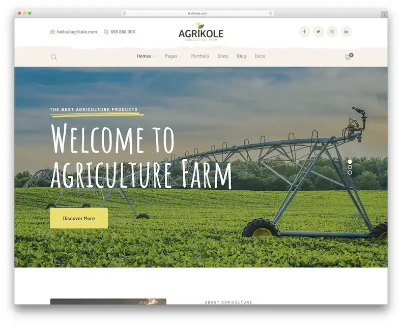 thème wordpress vert agrikole