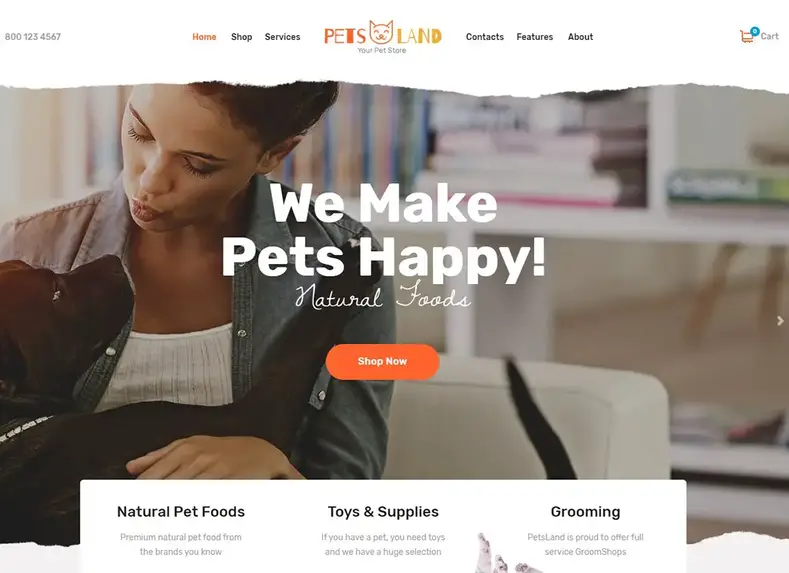 Tanah hewan domestik |  Toko Hewan Peliharaan & Tema WordPress Hewan