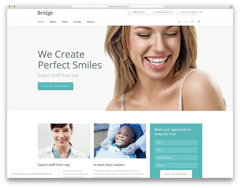 ponte wordpress tema dentista