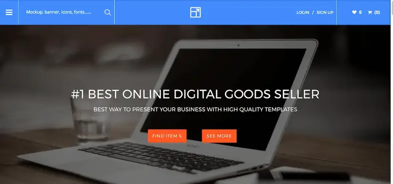 Recondicionado - Design de site do mercado on-line