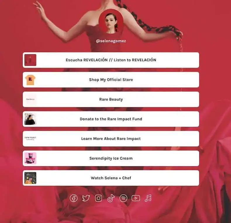 الصفحة المقصودة Linktree