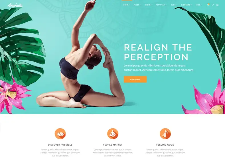 Anahat |  Tema WordPress Yoga, Kebugaran & Gaya Hidup