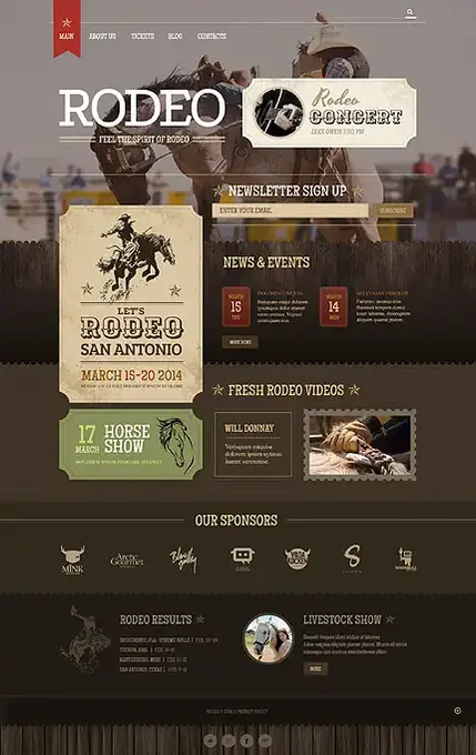 Tema WordPress responsivo de corrida de cavalos