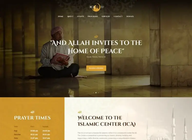 Chaha |  Thème WordPress pour le centre islamique et la mosquée + RTL
