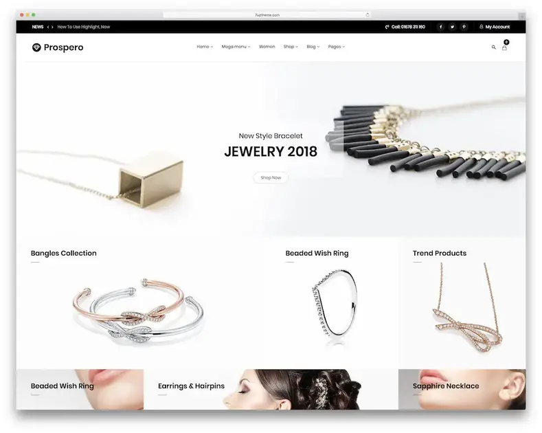 thème wordpress bijoux prospérer
