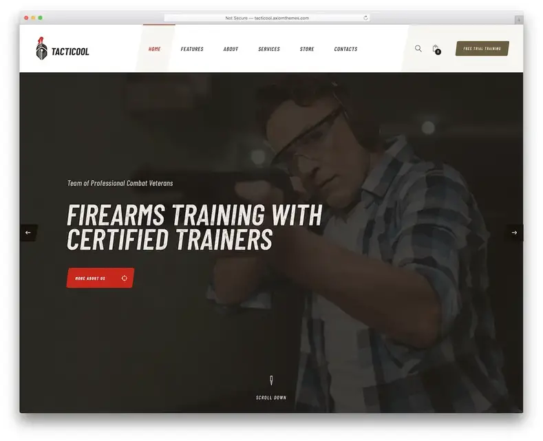 tema wordpress de caça tacticool