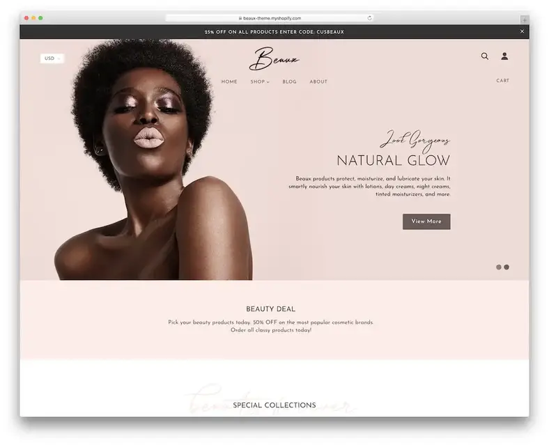 tema wordpress loja de maquiagem beaux