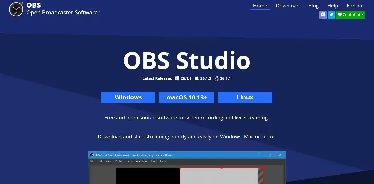 OBS Studio -startside