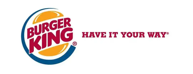 burger king logo med slogan