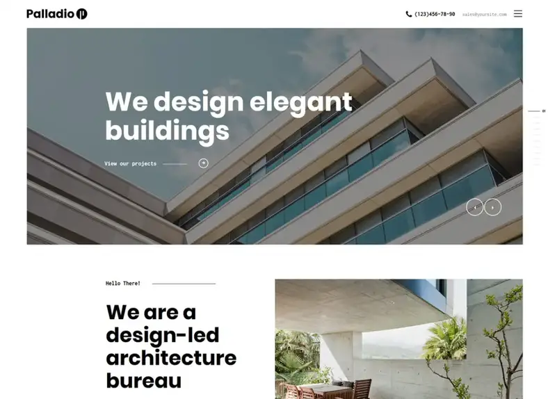 Palladio |  Thème WordPress pour le design d'intérieur et la construction d'architecture
