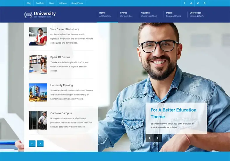 Universidade Online College WP Design