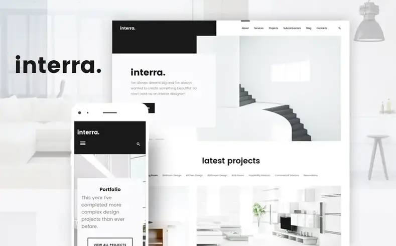 Interra - Tema WordPress Desain Interior Terbaik