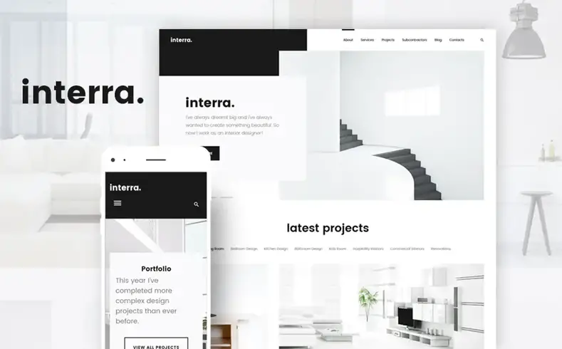 Interra - Melhor Tema WordPress de Design de Interiores
