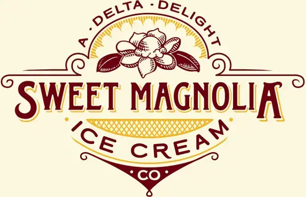 Logotipo da Sweet Magnolia Ice Cream Company