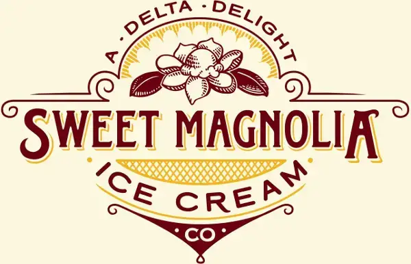 Sødt Magnolia Ice Company -logo