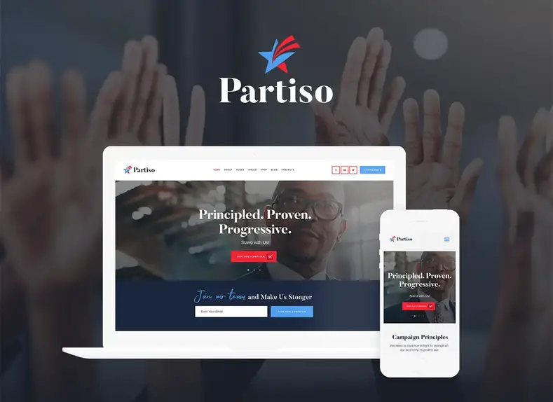 Partiso |  Thème WordPress pour partis politiques et candidats