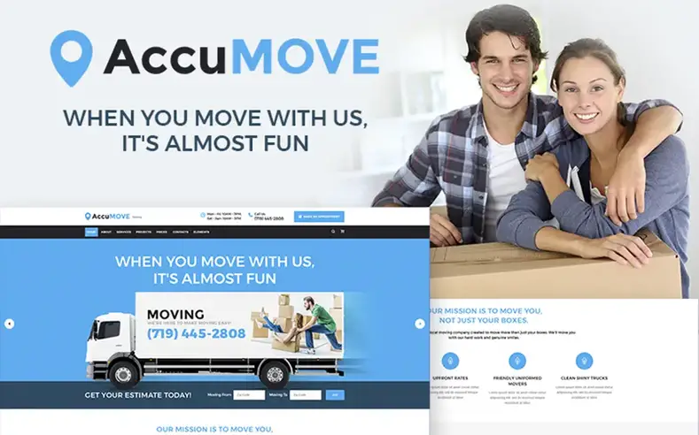 AccuMOVE !  - Thème WordPress réactif pour les entreprises en déplacement