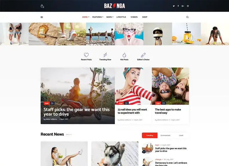 Bazinga |  Tema viral para blog e revista WordPress