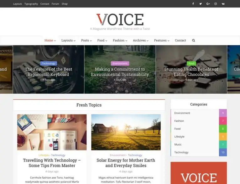 Tema WordPress Majalah Suara