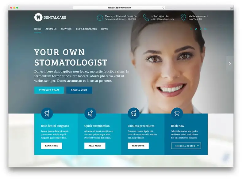 Tema WordPress odontológico