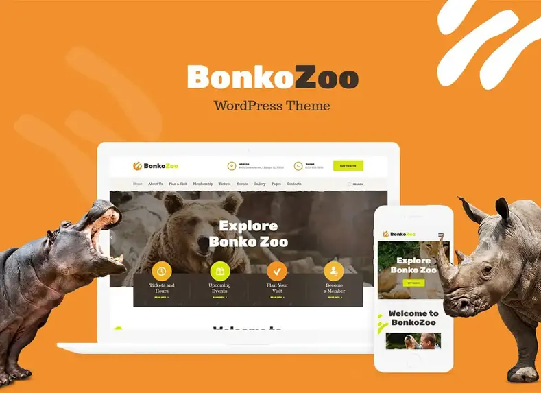 bonko |  Tema WordPress Safari e Zoológico