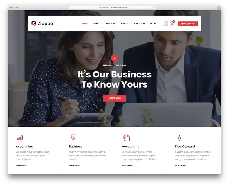 tema WordPress seguro zippco