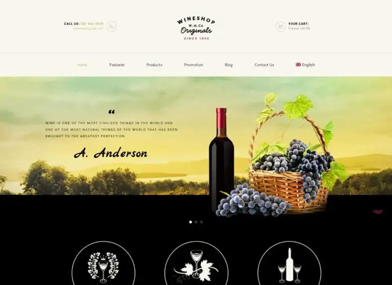WineShop |  Thème WordPress pour magasin d'alimentation et de vin en ligne