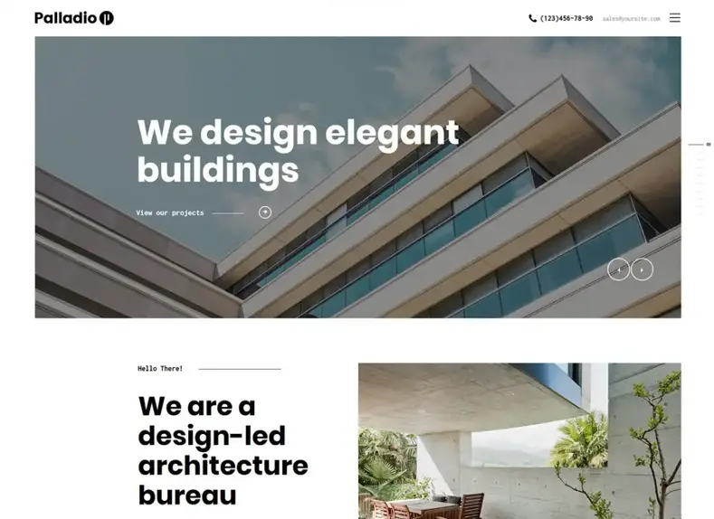 Palladiano |  Tema WordPress de Design de Interiores e Arquitetura