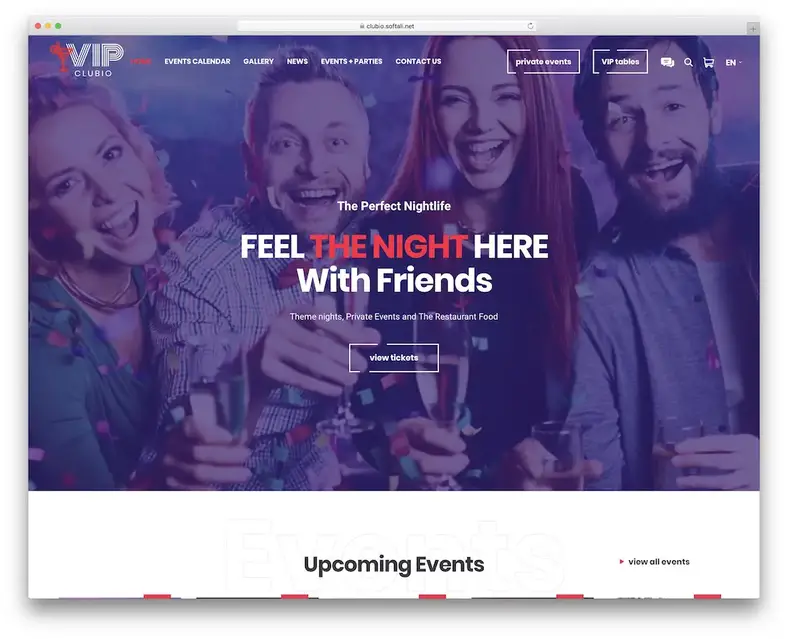 clubio wordpress tema klub malam