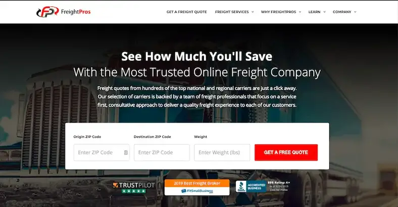Bedste tredjepartslogistikvirksomheder: FreightPros