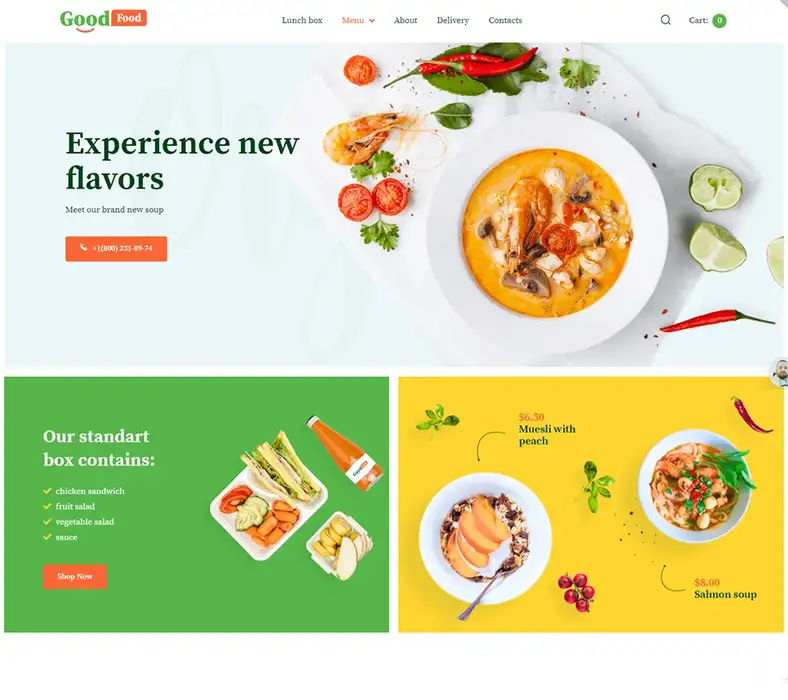 GoodFood - Elegante tema WooCommerce per modelli di alimenti biologici