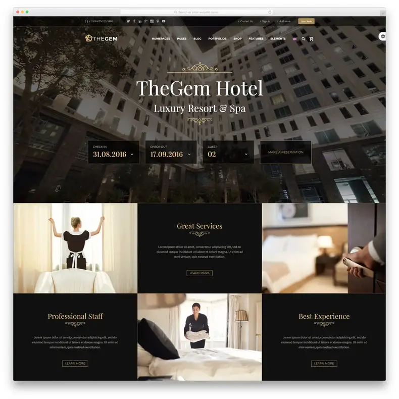 TheGem - Thème hôtelier polyvalent