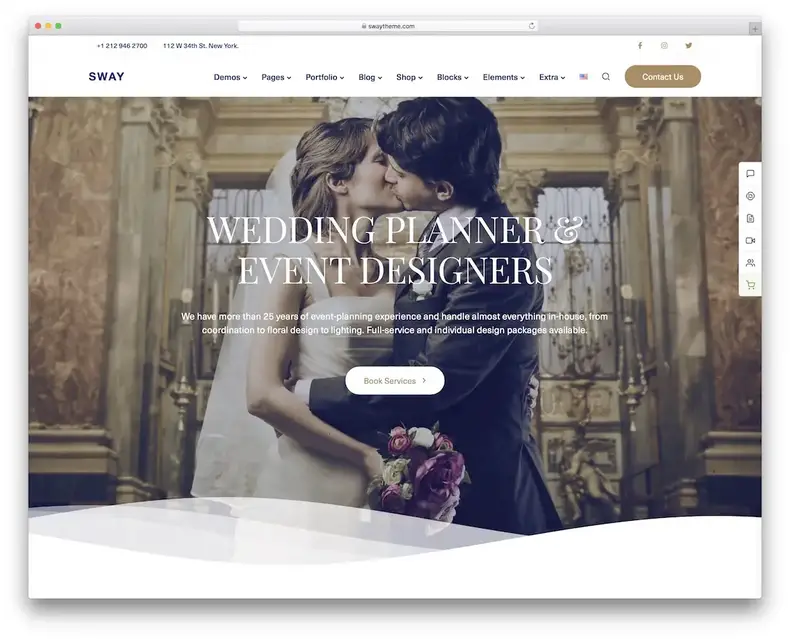 influencer le thème du mariage wordpress
