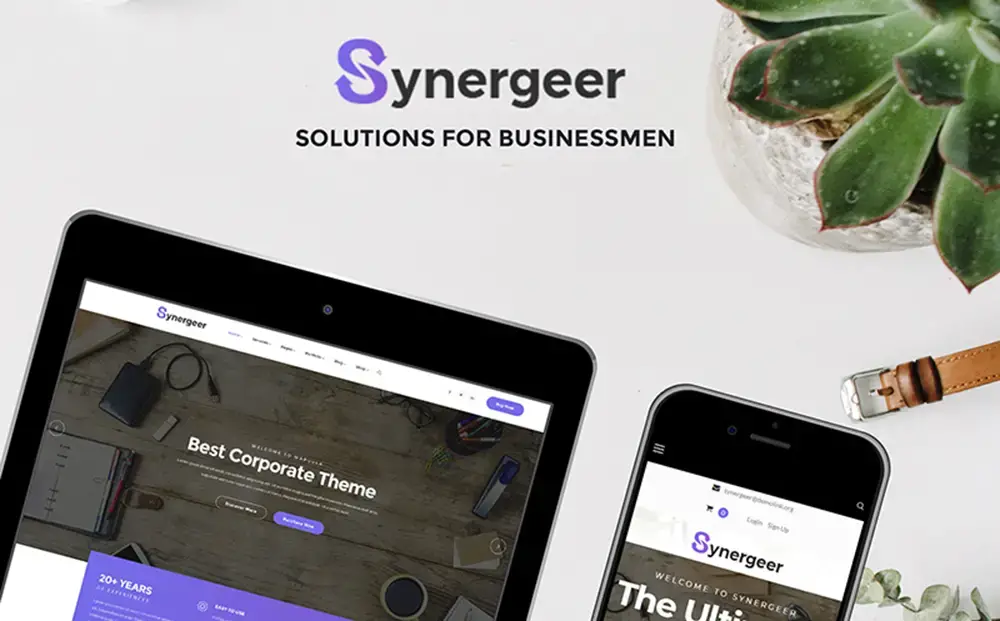 Synergeer - Tema WordPress Perusahaan