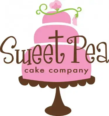 Logo d'entreprise de gâteau aux pois sucrés