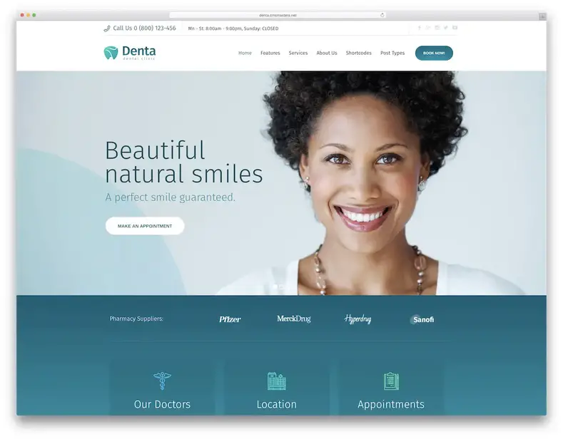 dentista denta tema wordpress