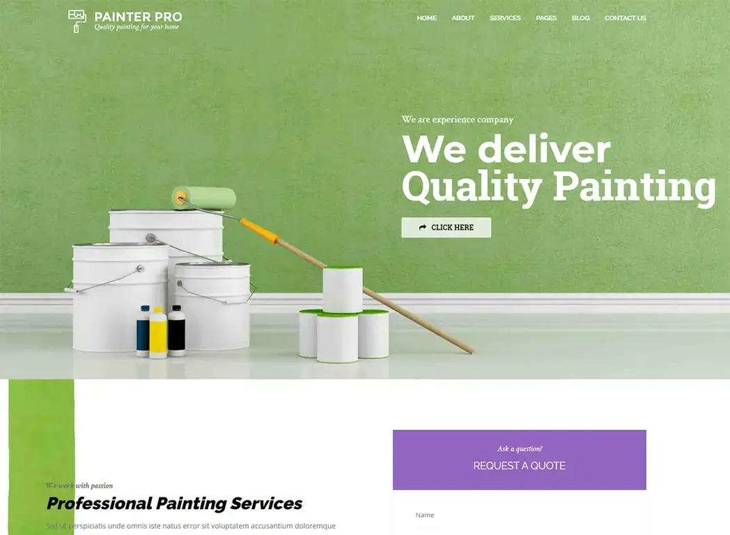 Temas WordPress Handyman para Pintores