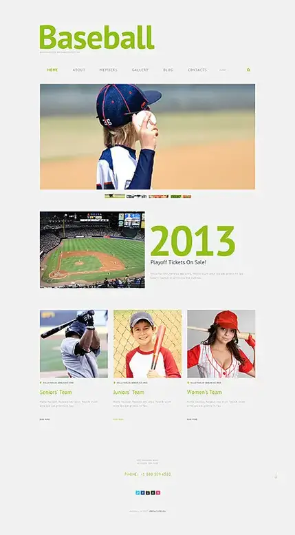 Tema WordPress de beisebol