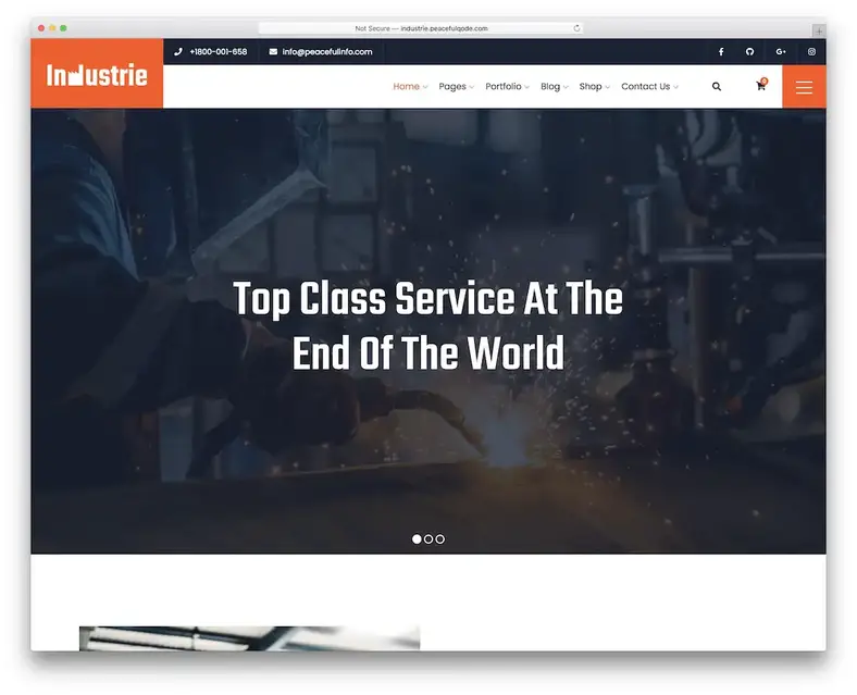 tema wordpress da indústria