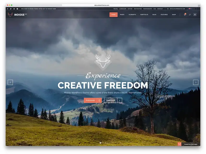 Moose - Tema WordPress retrò a schermo intero