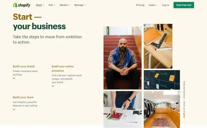 Shopify Comece seu negócio