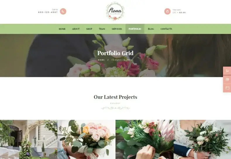 Fleurs Boutique |  Thème WordPress pour boutique de fleurs et fleuriste