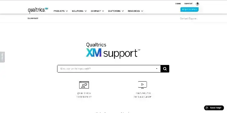 Support side for Qualtrics