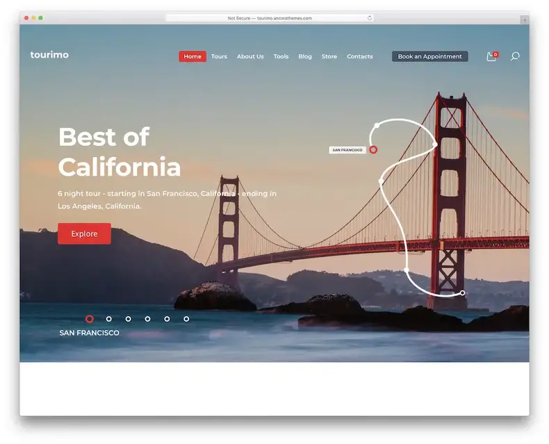 thème wordpress de l'agence de voyage tourimo