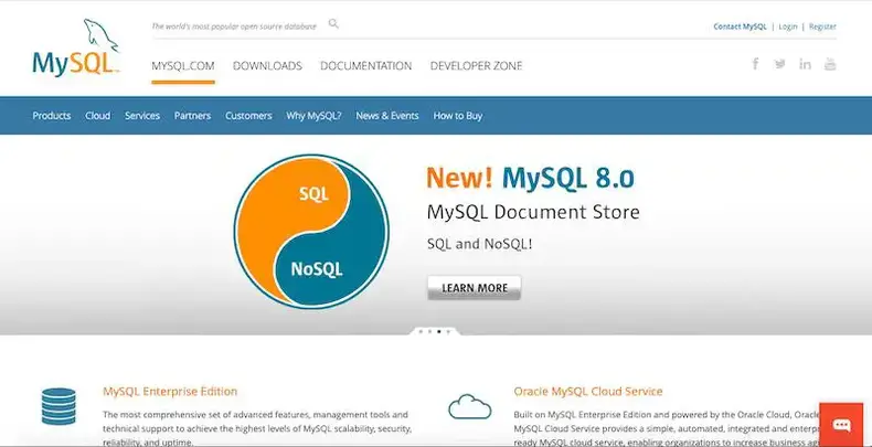 MySQL database software