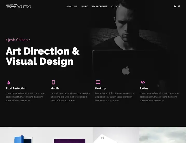 Weston-freelancer-wordpress-tema
