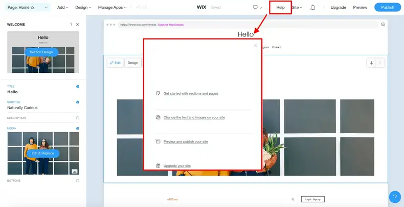 Wix On Page Support
