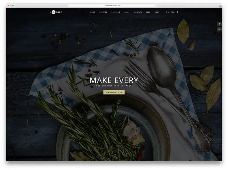 kode-h-layar-penuh-restoran-menu-templat situs web