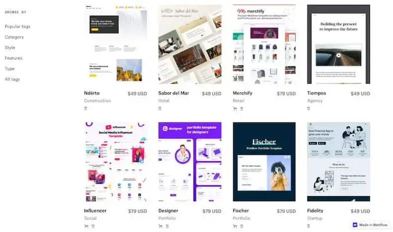 Template alur web