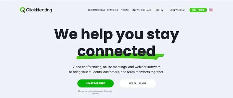 ClickMeeting: منصة الويبينار